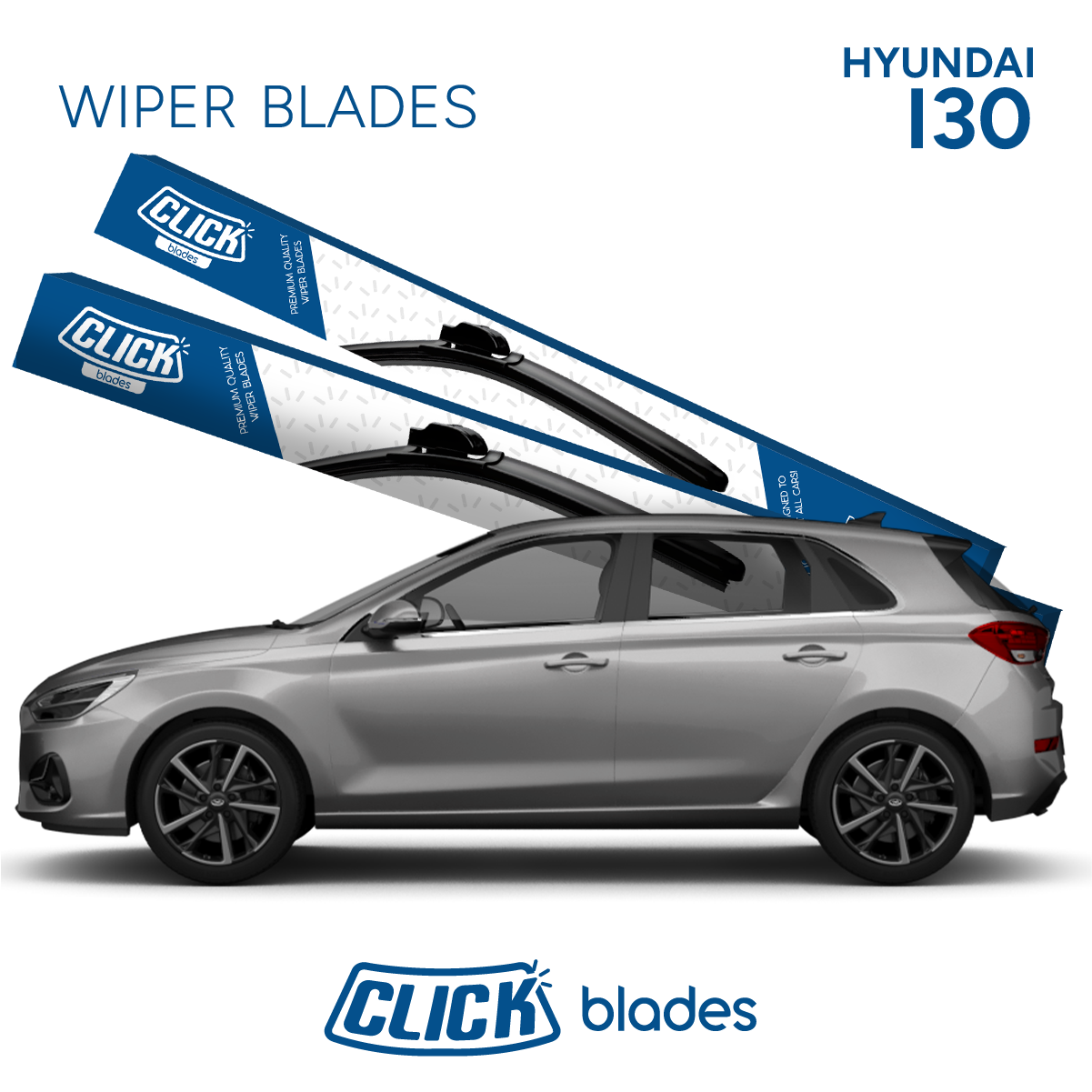 Front Windscreen Wipers for Hyundai I30 Hatch 2017 ->