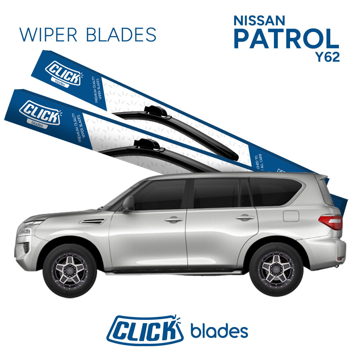 Front Windscreen Wipers for Nissan Y62 Patrol 2013-2025