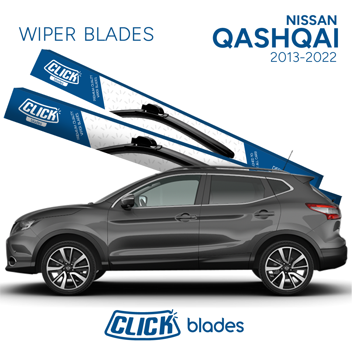 Front Windscreen Wipers for Nissan Qashqai 2013-2022