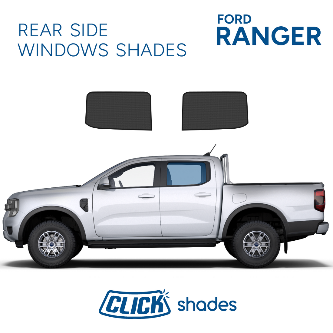 REAR SIDE WINDOWS SHADES FORD RANGER