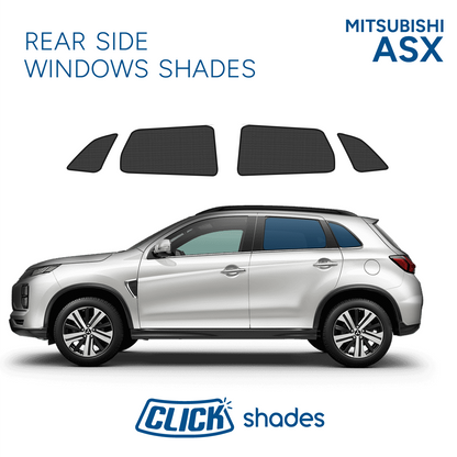 Rear Side Windows Click Shades for Mitsubishi ASX 2010 ->