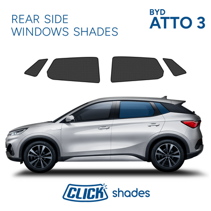 Rear Side Windows Click Shades for BYD Atto 3 2022 ->