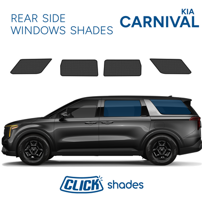 Rear Side Windows Click Shades for Kia Carnival 2020 ->