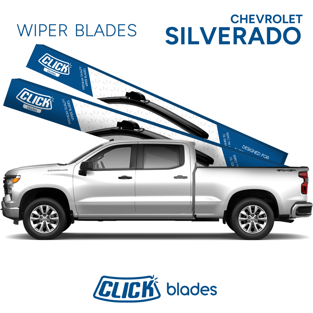 Front Windscreen Wipers for Chevrolet Silverado 2019 ->