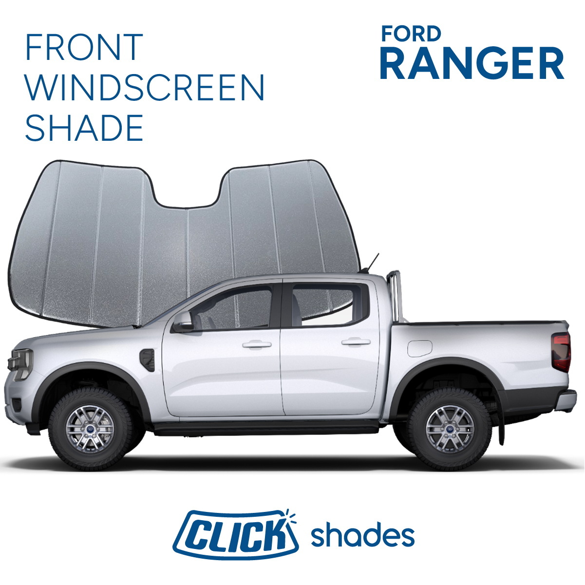 Front Windscreen Shade for Ford Ranger 2021 ->