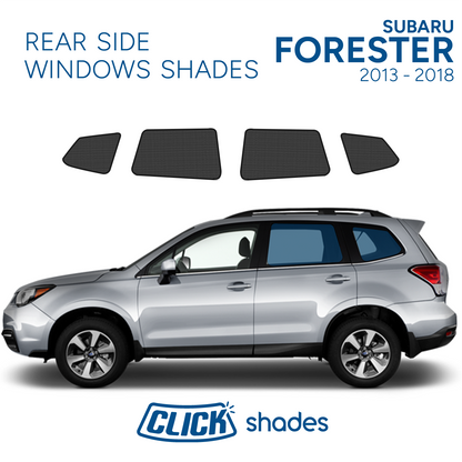 Rear Side Windows Click Shades for Subaru Forester 2013-2018