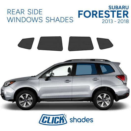 Rear Side Windows Click Shades for Subaru Forester 2013-2018