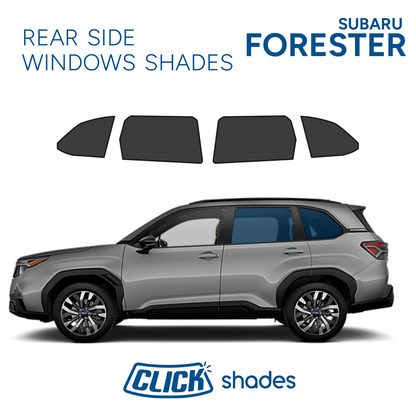 Rear Side Windows Click Shades for Subaru Forester 2018-2025