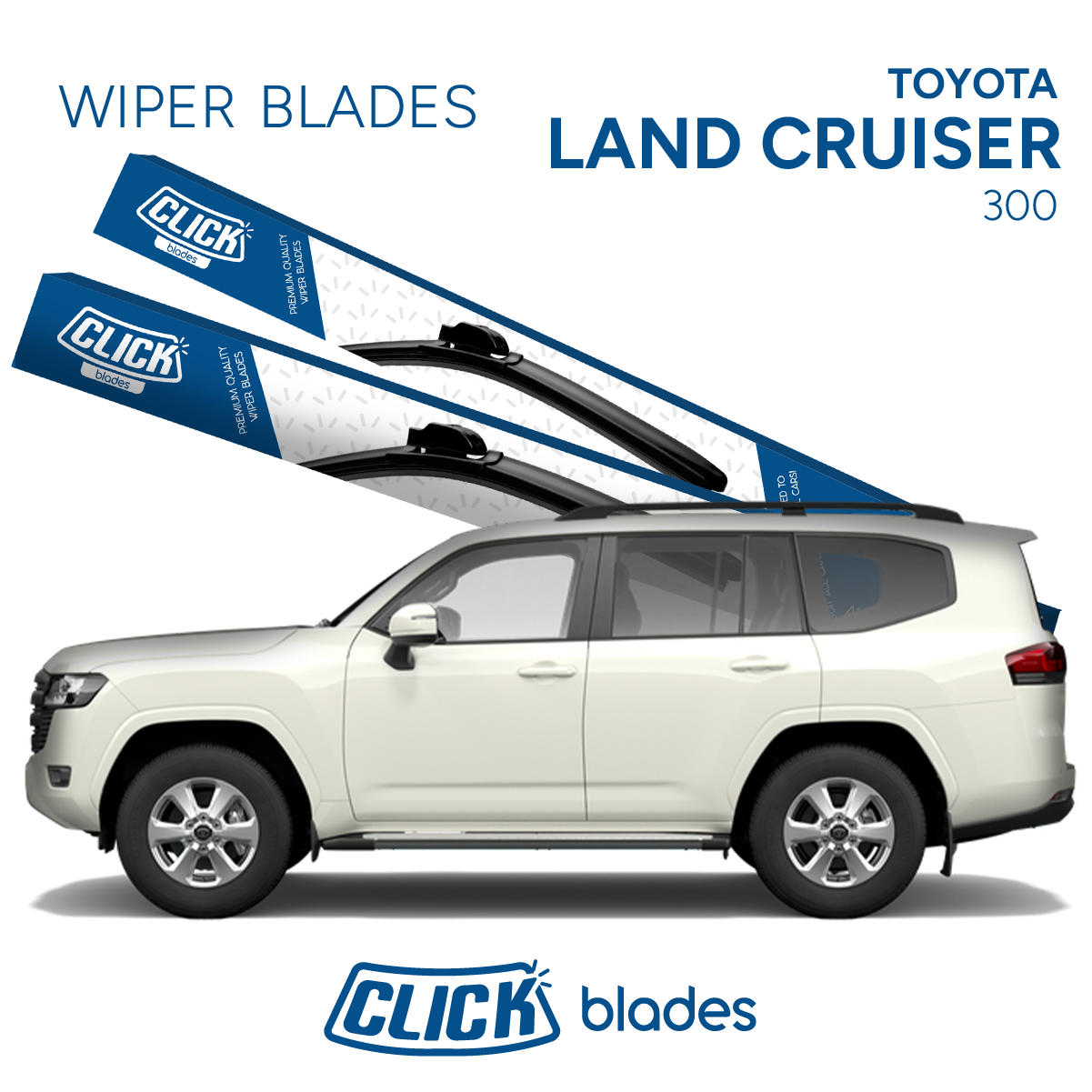 Front Windscreen Wipers for Toyota Land Cruiser 300 2021 ->