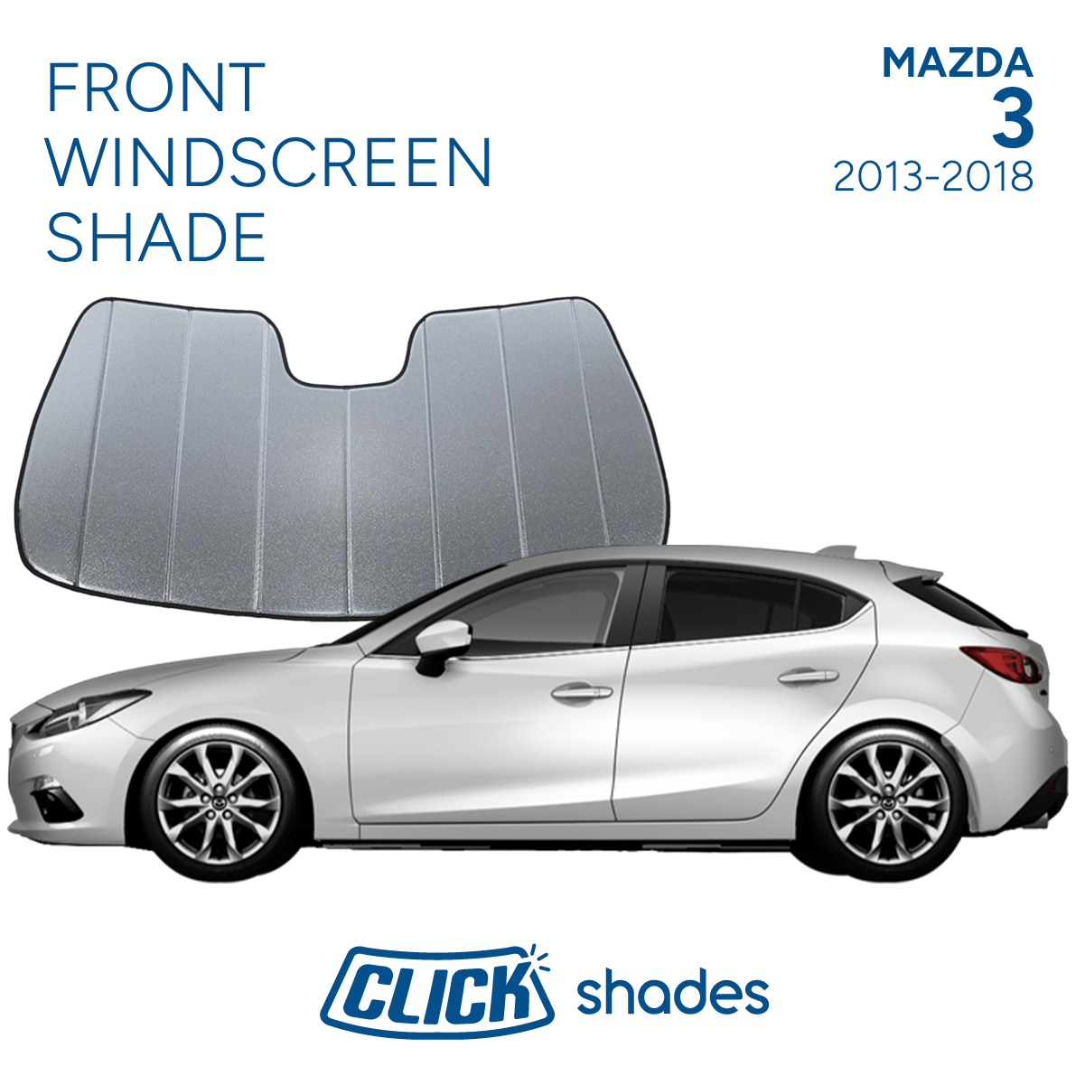 Front Windscreen Shade for Mazda 3 Hatch 2013-2018