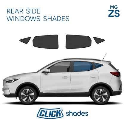 Rear Side Windows Click Shades for MG ZS 2017 ->