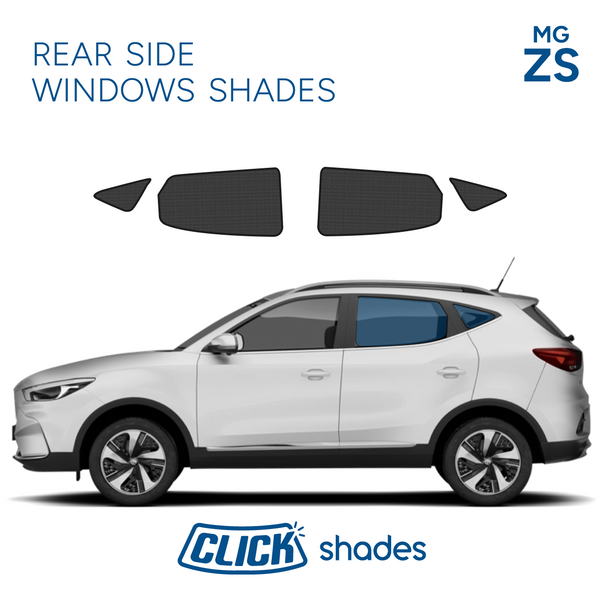 Rear Side Windows Click Shades for MG ZS 2017 ->