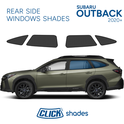 Rear Side Windows Click Shades for Subaru Outback 2020 ->