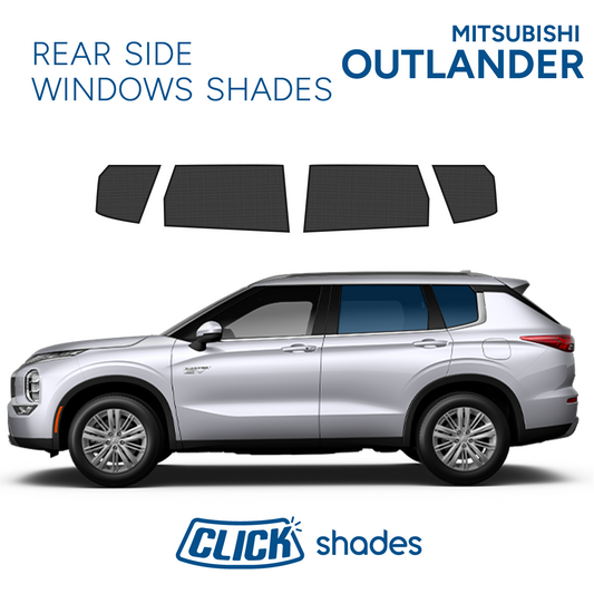 Rear Side Windows Click Shades for Mitsubishi Outlander 2021 ->