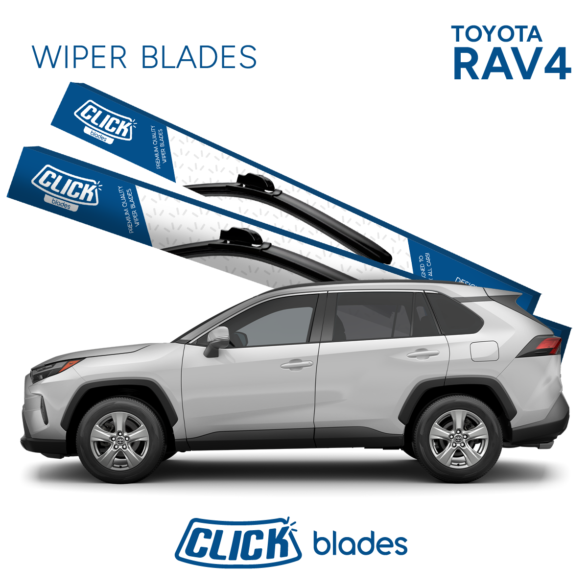 Front Windscreen Wipers for Toyota RAV 4 2018 ->