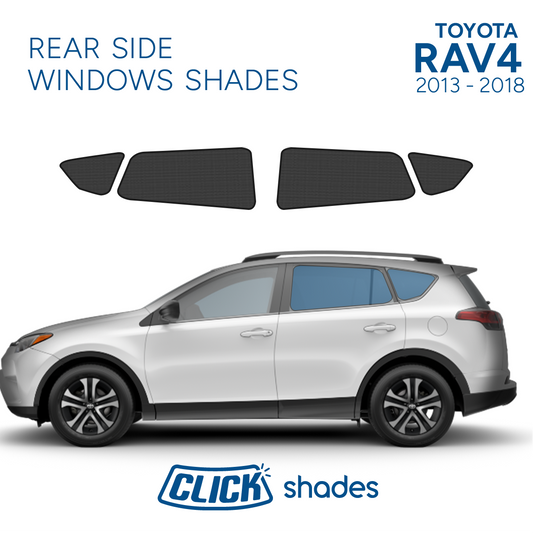 Rear Side Windows Click Shades for Toyota RAV 4 2013-2018