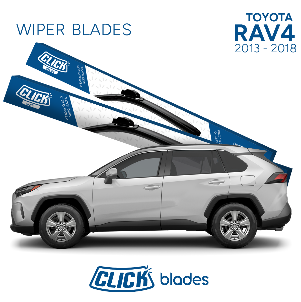 Front Windscreen Wipers for Toyota RAV 4 2013 - 2018