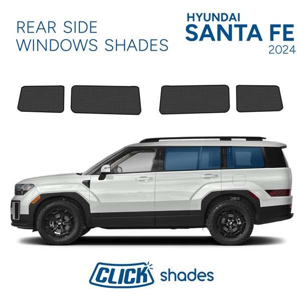 Rear Side Windows Click Shades for Hyundai Santa Fe 2024 ->