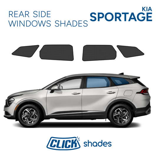 Rear Side Windows Click Shades for Kia Sportage 2021 ->