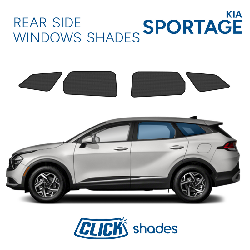 Rear Side Windows Click Shades for Kia Sportage 2021 - 2026