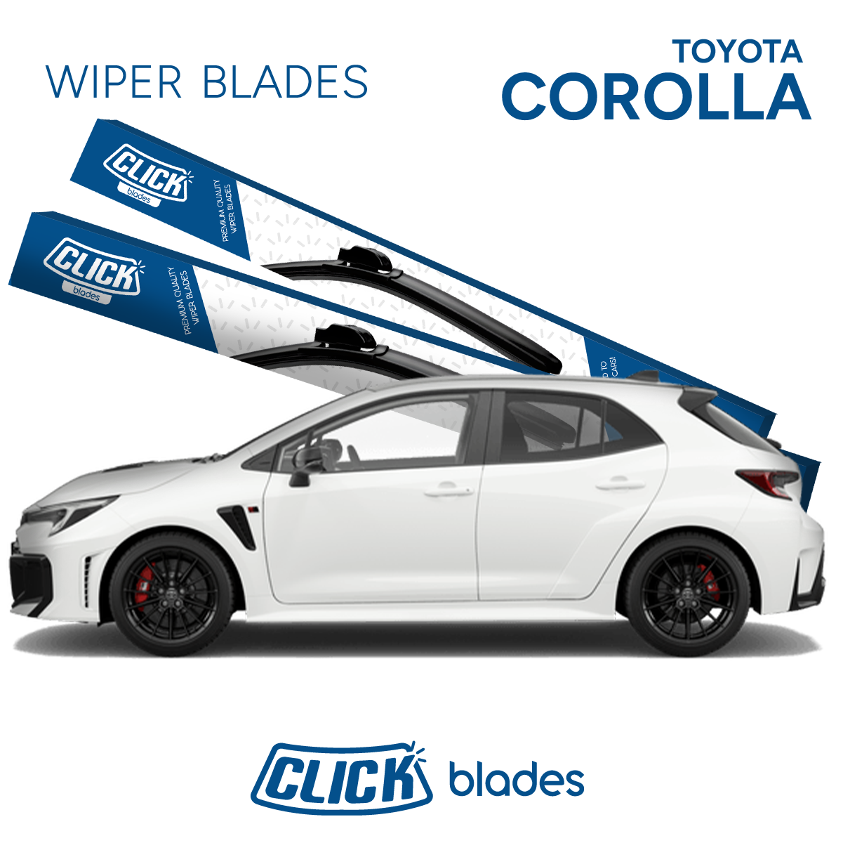 Front Windscreen Wipers for Toyota Corolla 2018 ->