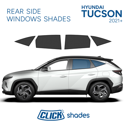 Rear Side Windows Click Shades for Hyundai Tucson 2021 ->